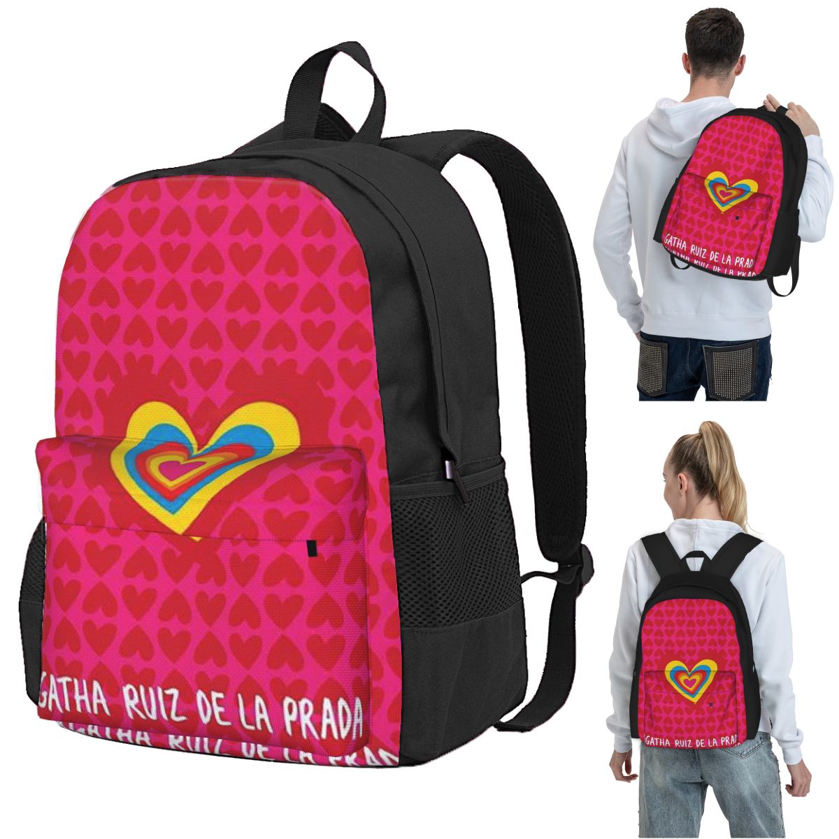 Women Bags Prada - Plecak Agatha Ruiz-De La-Prada, wzorzysty plecak