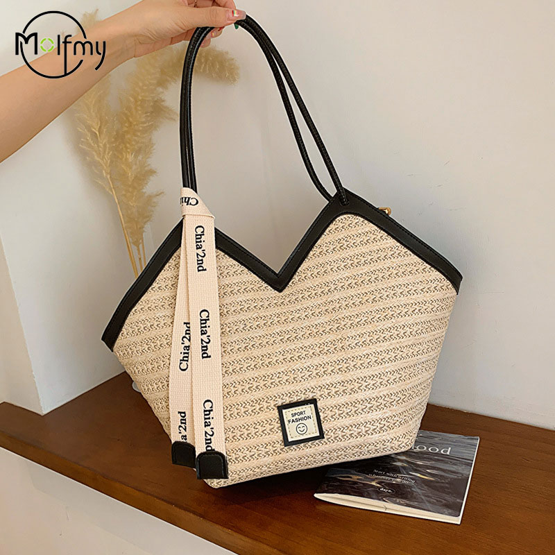 Women Bags Handmade - Damska torba plażowa Vintage ręcznie tkana