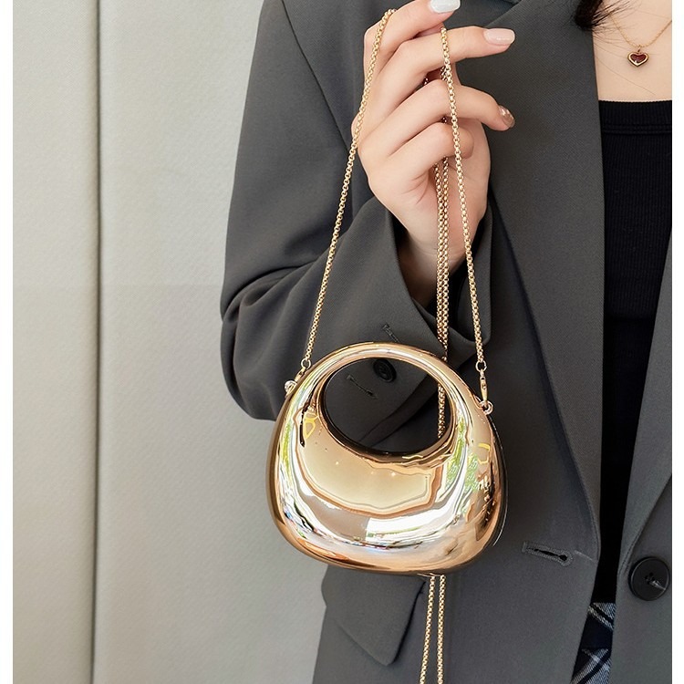 Women Bags Golden - Mini złote torebki wieczorowe i torebki