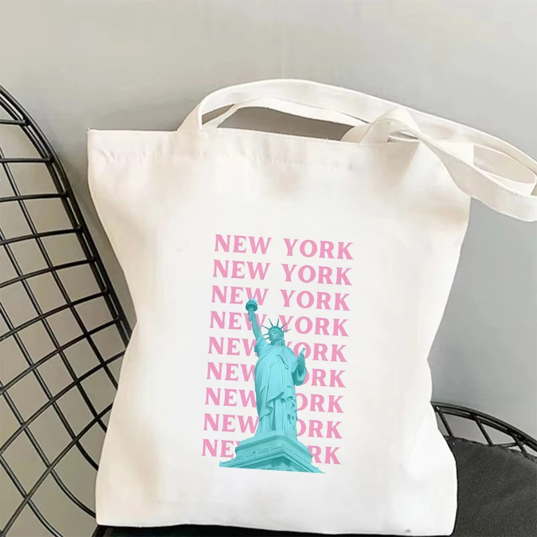 Shopper Tote Canvas - Torba na zakupy z grafiką Chicago,
