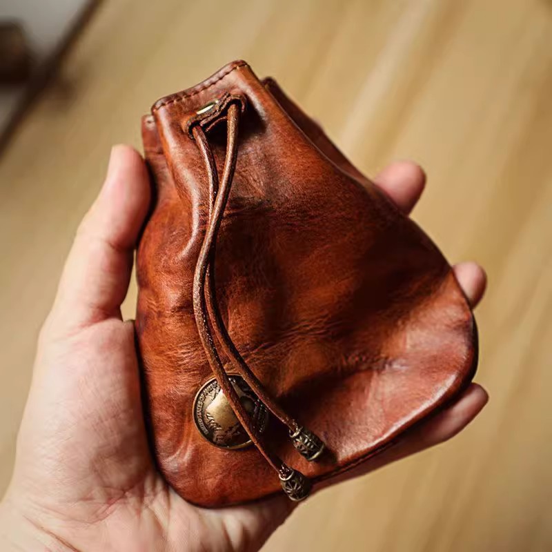Women Bags Handmade - Portfel w stylu japońskim z prawdziwej