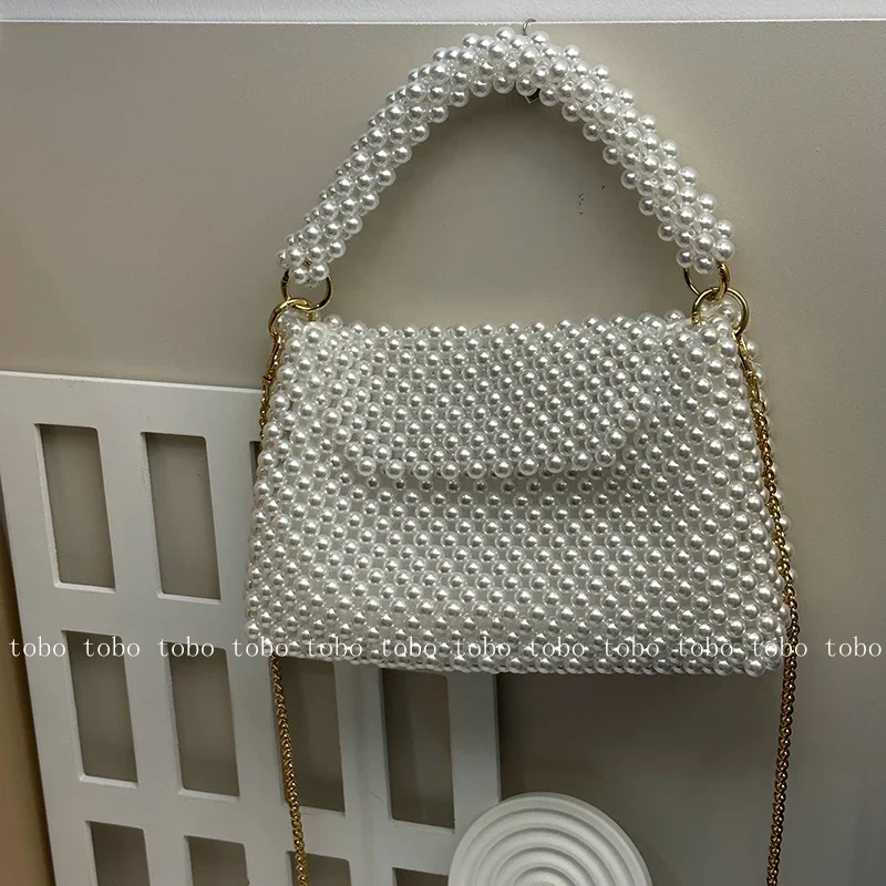 Women Bags Golden - Ins Superlatives Pearl Bead Wallets for
