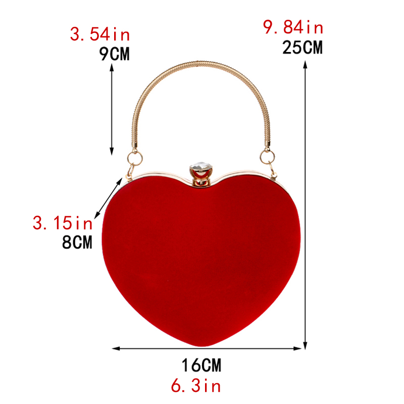 Czerwone serce Design damskie  – Women Bags Golden recenzja i cena