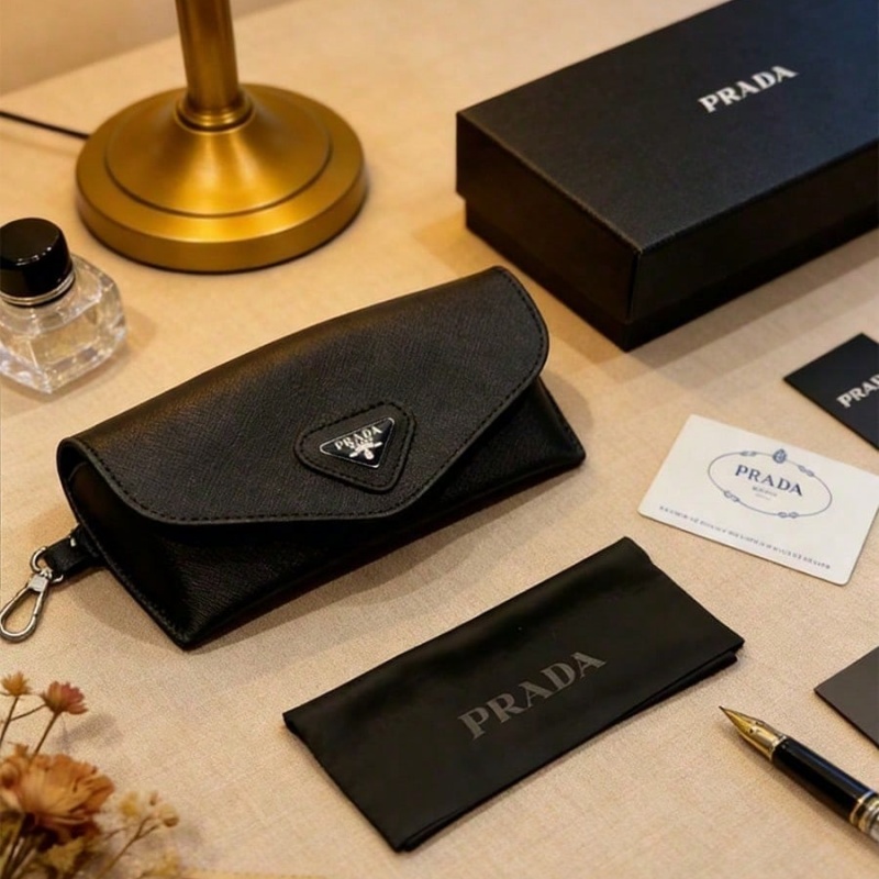 Czarne skórzane etui na okular – Women Bags Prada recenzja i cena
