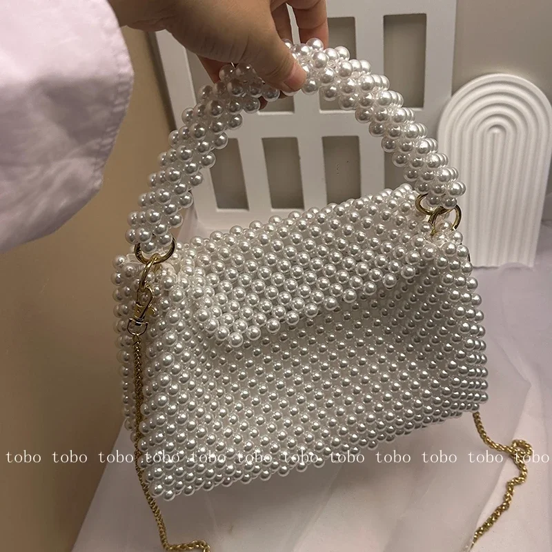 Ins Superlatives Pearl Bead Wa – Women Bags Golden recenzja i cena